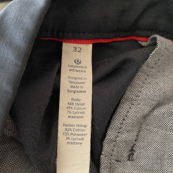 Lululemon Grey Commission Slim Fit Chino Pants - Picture 3 of 5